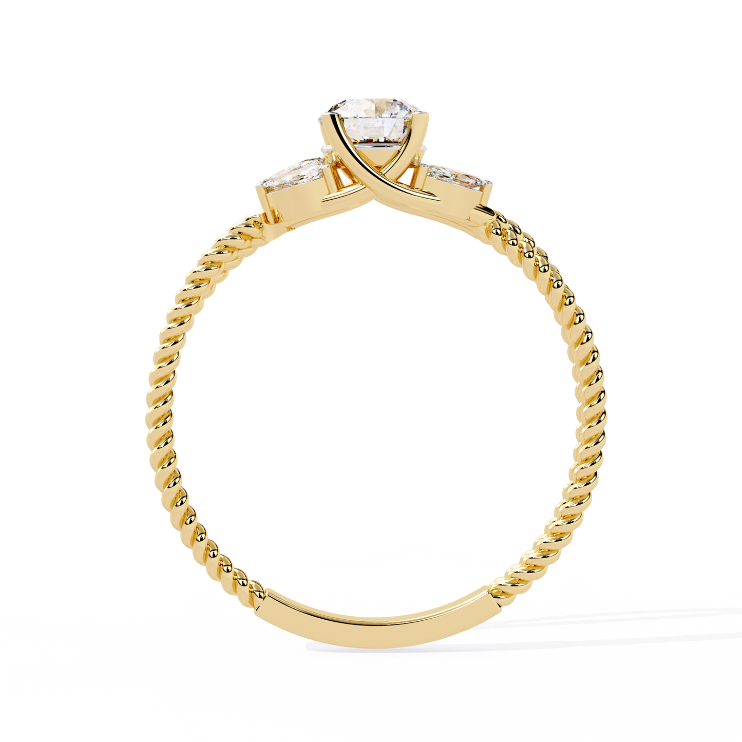 Marquise Accent Lab Grown Diamond Ring