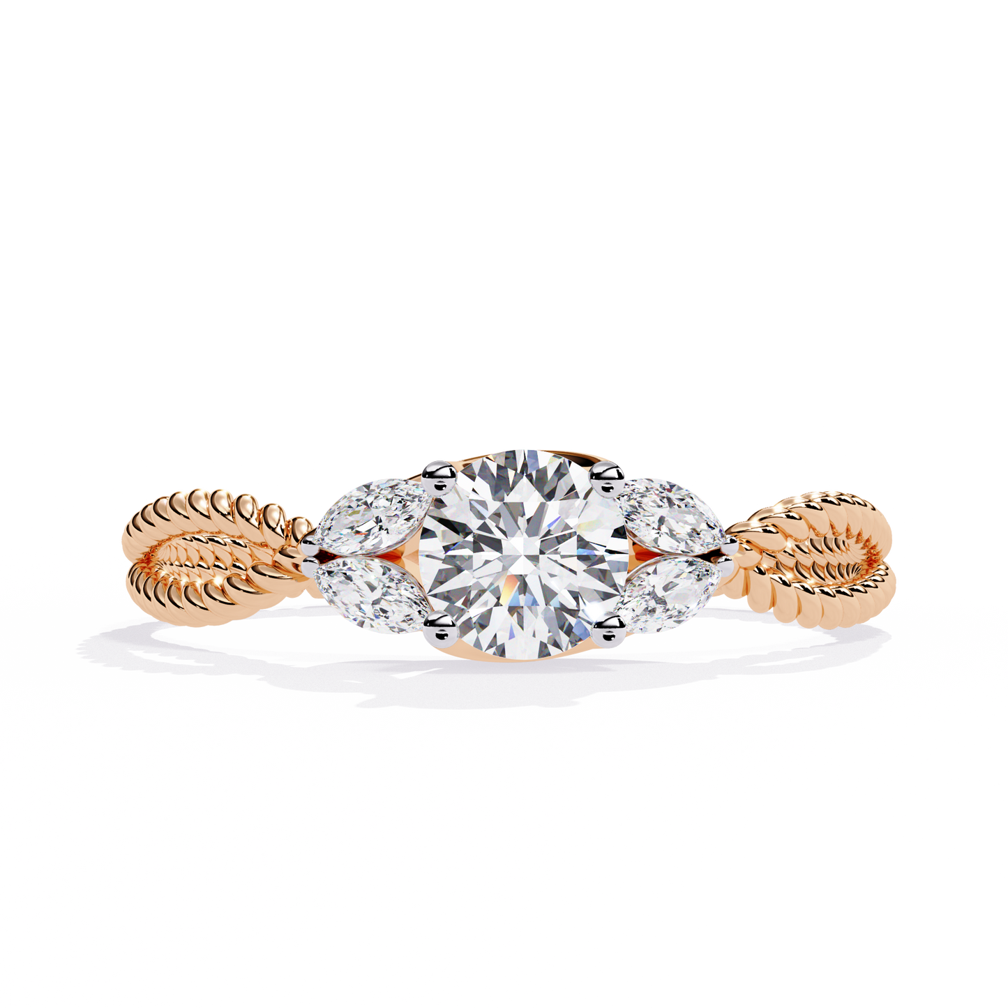 Marquise Accent Lab Grown Diamond Ring