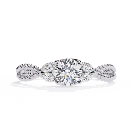 Marquise Accent Lab Grown Diamond Ring