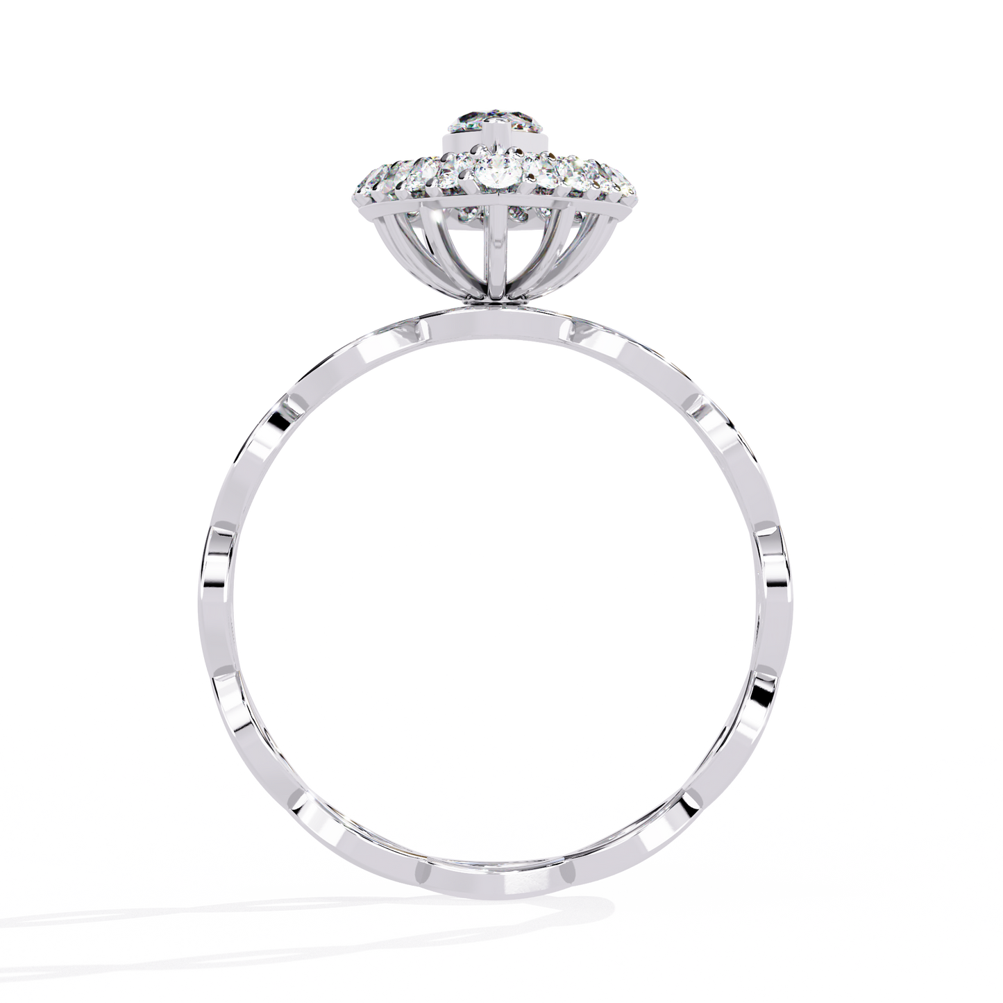 Vintage Marquise Halo Lab Grown Diamond Ring