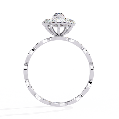 Vintage Marquise Halo Lab Grown Diamond Ring