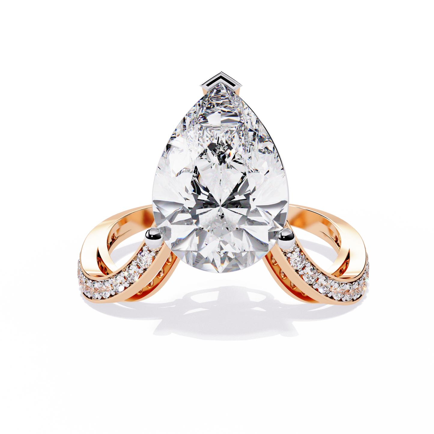 Statement Pear-Cut Solitaire Lab Grown Diamond Ring