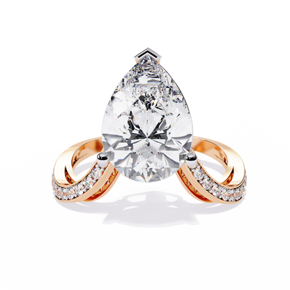 Statement Pear-Cut Solitaire Lab Grown Diamond Ring