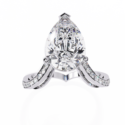 Statement Pear-Cut Solitaire Lab Grown Diamond Ring