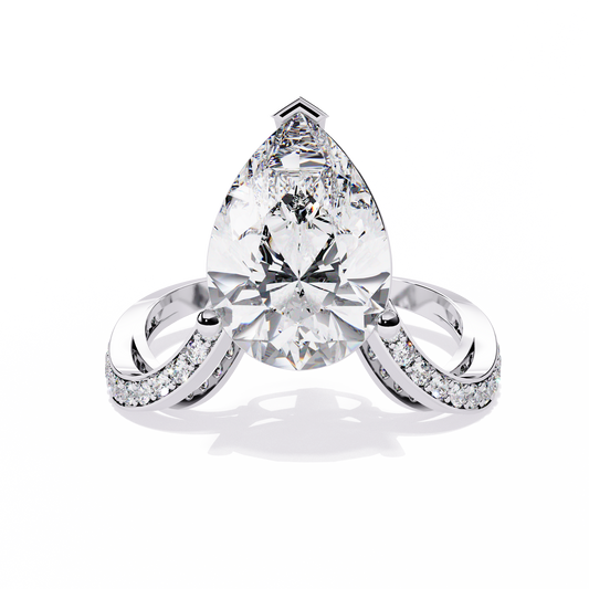 Statement Pear-Cut Solitaire Lab Grown Diamond Ring