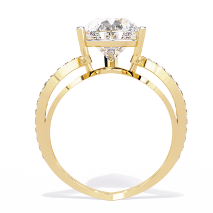 Statement Pear-Cut Solitaire Lab Grown Diamond Ring