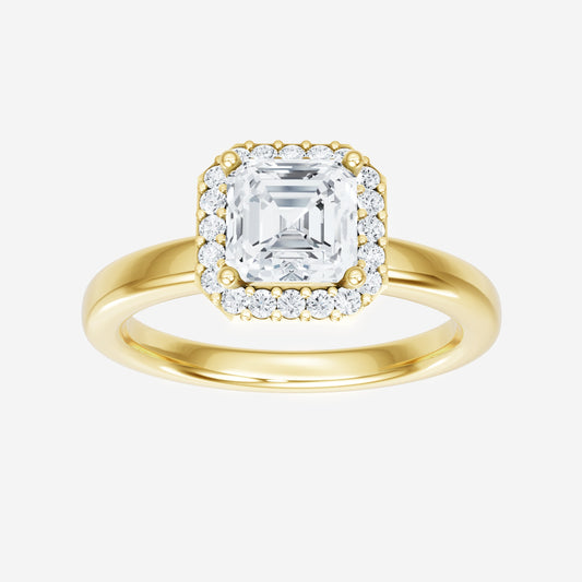 Anillo de compromiso elegante de Asscher