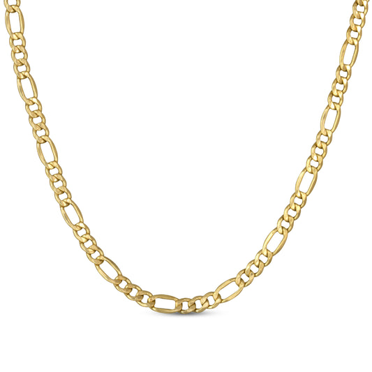 14k Yellow Gold 20" 2mm Diamond Cut Figaro Chain Necklace 1.7gm