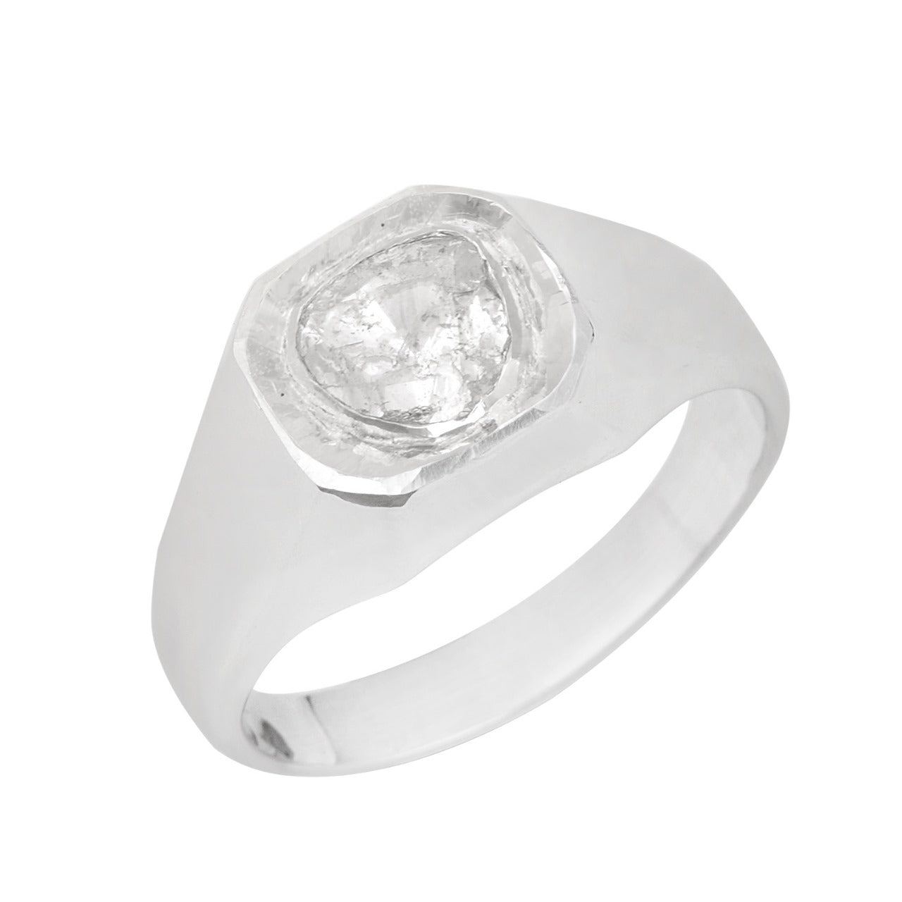 Natural Polki Diamond Men's Solitaire Ring