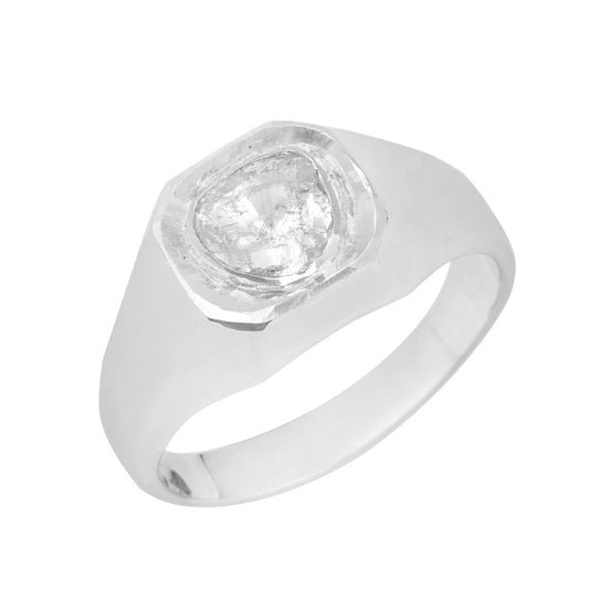 0.35ct  Natural Polki Diamond Men's Solitaire Ring