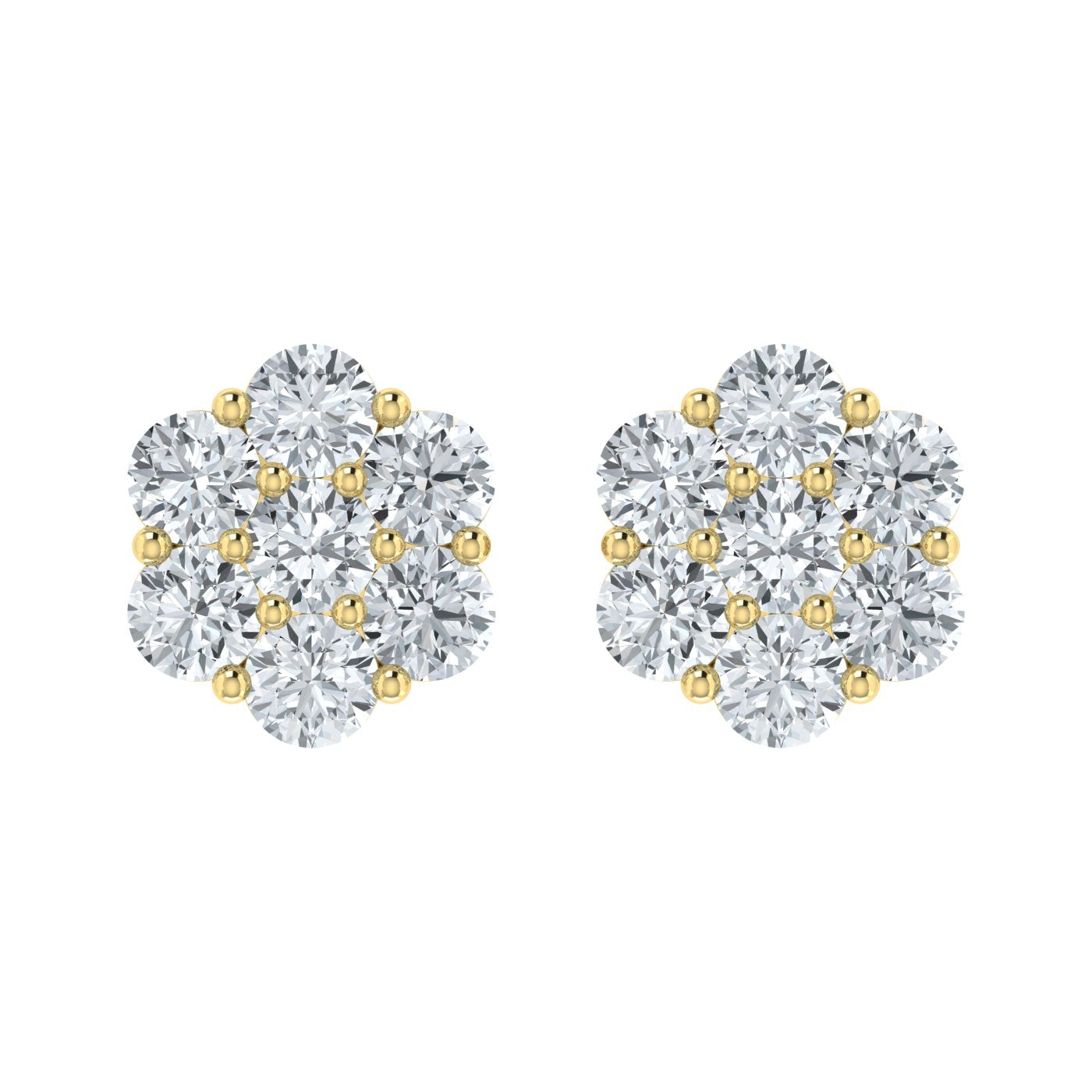 1.00ct Lab Grown Diamond Flower Earring