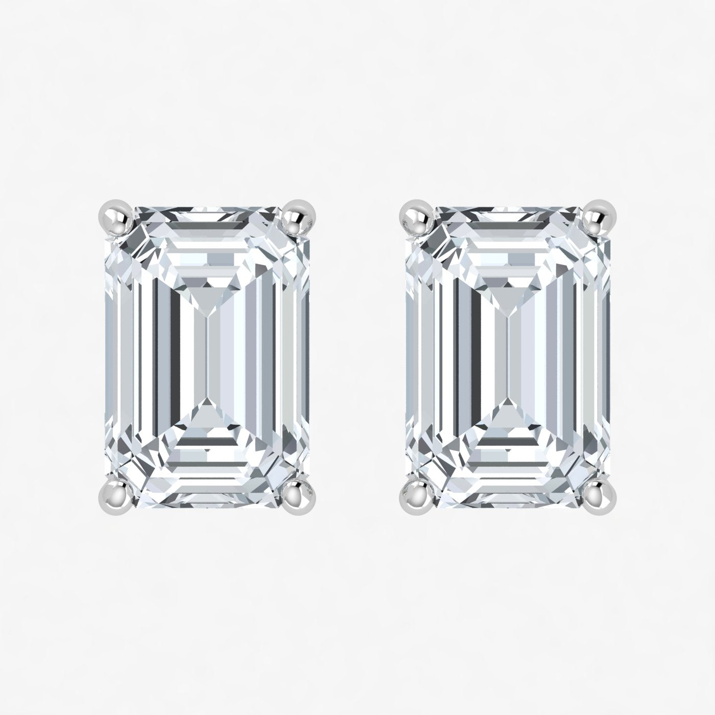 Lab Grown Diamond Emerald Cut Studs (0.50ct-2.00ct)