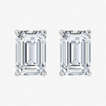 Lab Grown Diamond Emerald Cut Studs (0.50ct-2.00ct)