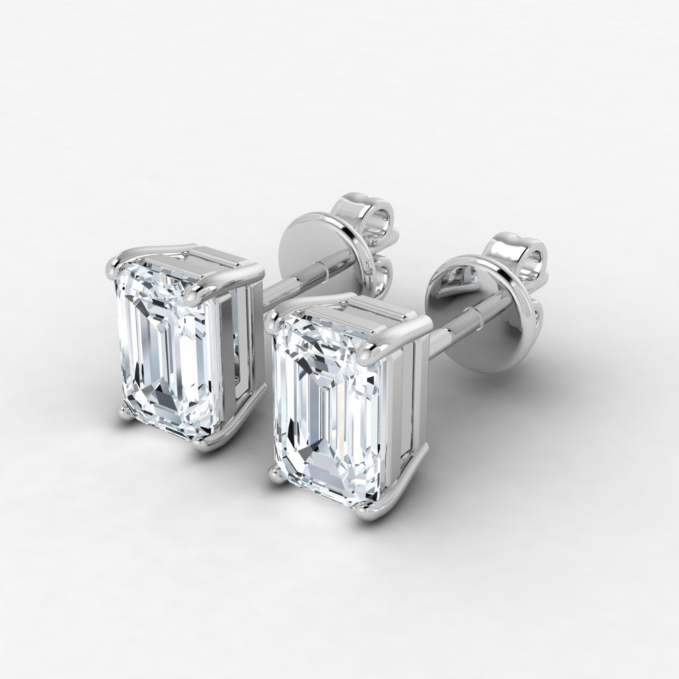 Lab Grown Diamond Emerald Cut Studs (0.50ct-2.00ct)