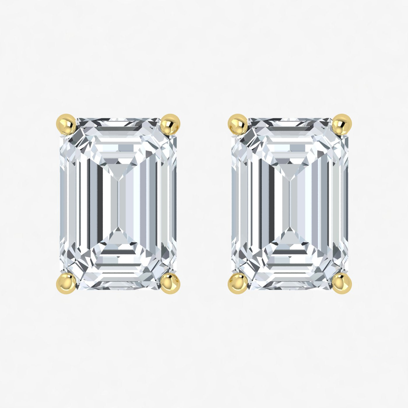 Lab Grown Diamond Emerald Cut Studs (0.50ct-2.00ct)