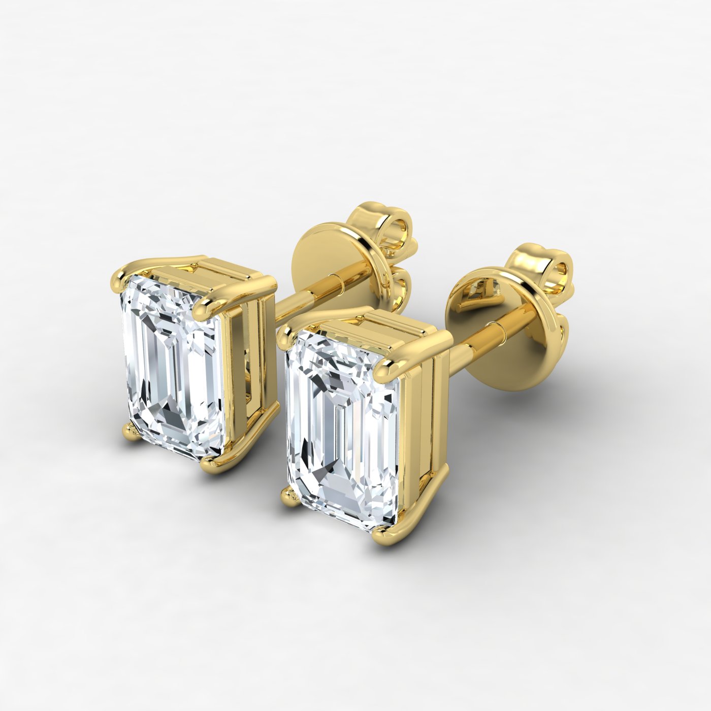 Lab Grown Diamond Emerald Cut Studs (0.50ct-2.00ct)