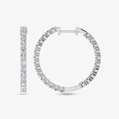 Lab Grown Diamond Inside Out Hoop Earrings (0.50ct-2.00ct)