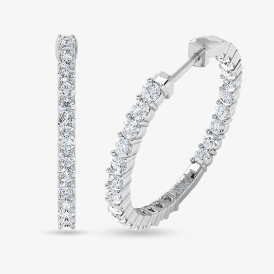 Lab Grown Diamond Inside Out Hoop Earrings (0.50ct-2.00ct)