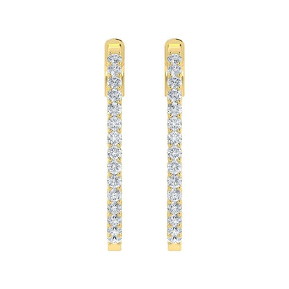 Lab Grown Diamond Huggie Hoop Earrings (0.75ct - 1.00ct)