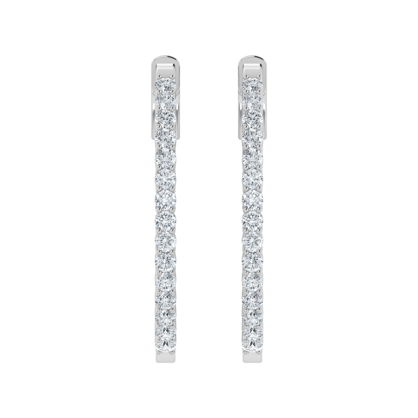 Lab Grown Diamond Huggie Hoop Earrings (0.75ct - 1.00ct)