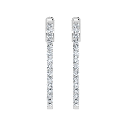 Lab Grown Diamond Huggie Hoop Earrings (0.75ct - 1.00ct)