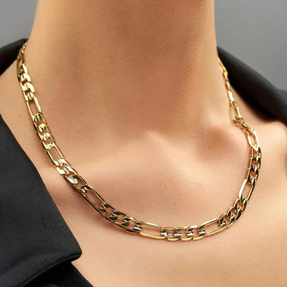 14K Yellow Gold 4MM Figaro Chain (20inch - 24 Inch)