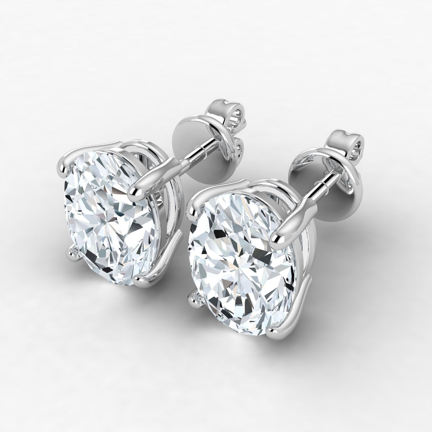 Lab Grown Diamond Elegant Oval Studs (1ct-2.00ct)