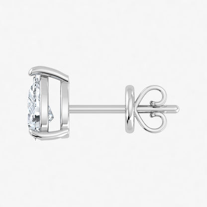 Lab Grown Diamond Pear Solitaire Earrings (1ct-2ct)