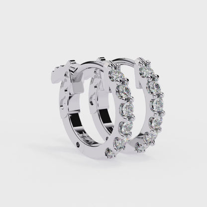 0.48ct Lab Grown Diamond Hoop Earrings