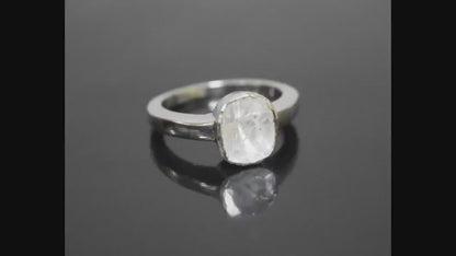 Natural Uncut Polki Diamond Solitaire Ring