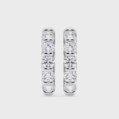 1.00ct Lab Grown Diamond Hoop Earrings