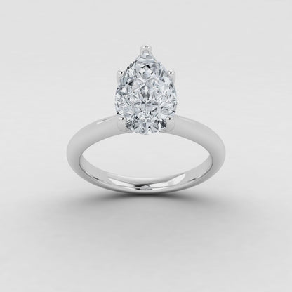 IGI Certified VS-EF Lab Grown Pear Shaped Diamond Ring 1ct