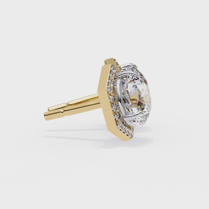 2.26ct Lab Grown Diamond Hexagon Studs