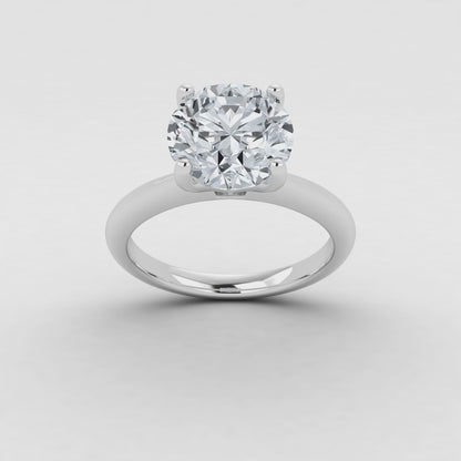 IGI Certified VS-EF Lab Grown Round Diamond Ring (1ct-2ct)