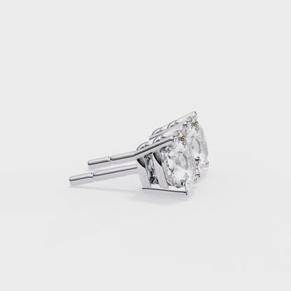 2.50ct Lab-Grown Diamond Cushion Solitaire Earrings