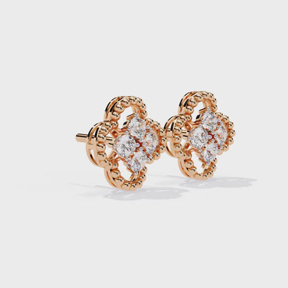 Timeless Clover Lab-Grown Diamond Stud Earring