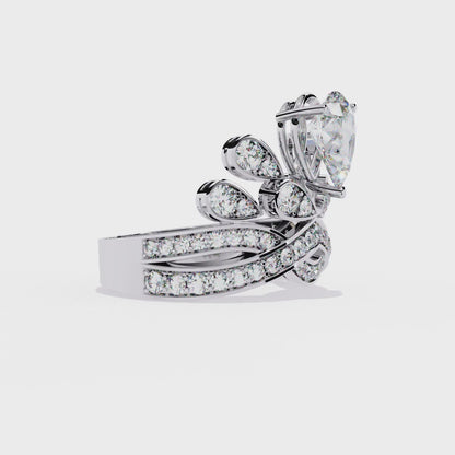 Regal Tiara Lab Grown Diamond Bridal Ring