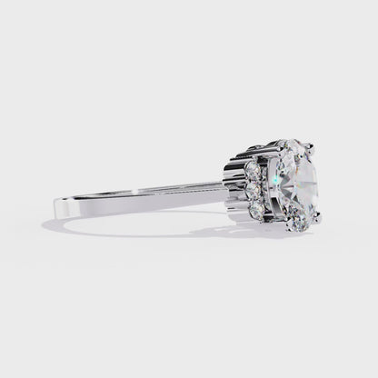 Classic Oval-Cut Lab Grown Diamond Ring