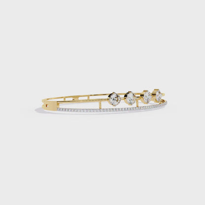 2.50 Carat Lab Grown Diamond Bangle Bracelet