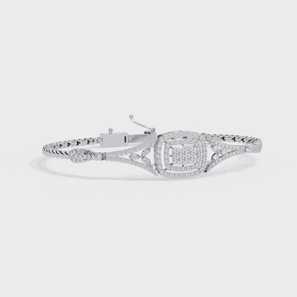 1.25 Carat Elegant Lab Grown Diamond Bangle Bracelet