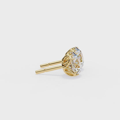 2.50ct Lab-Grown Diamond Cushion Dual-Prongs Studs