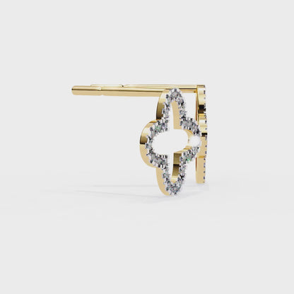 0.24ct Lab Grown Diamond Clover Earrings